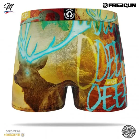 Boxer Animal in microfibra da uomo (Boxer) Freegun chez FrenchMarket