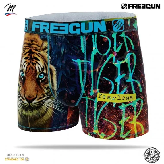 Boxer Mann Mikrofaser "Tiere" (Boxershorts) Freegun auf FrenchMarket