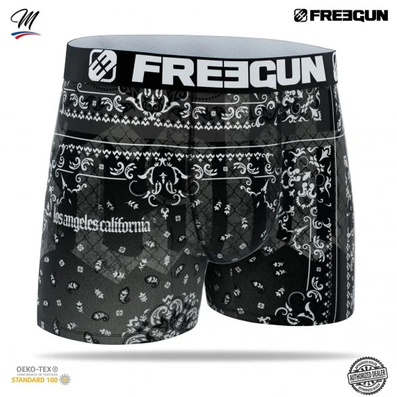 Calzoncillos de microfibra "Bandana" para hombre (Boxers) Freegun chez FrenchMarket