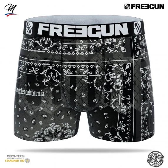 Boxer Homme Microfibre "Bandana" (Boxers Homme) Freegun chez FrenchMarket