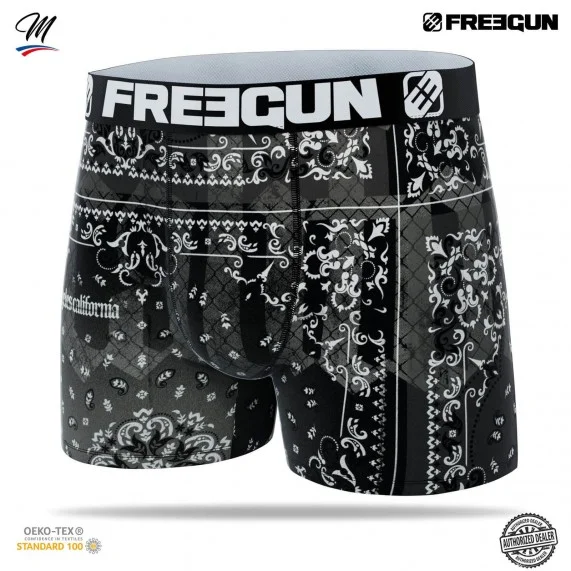 Calzoncillos de microfibra "Bandana" para hombre (Boxers) Freegun chez FrenchMarket