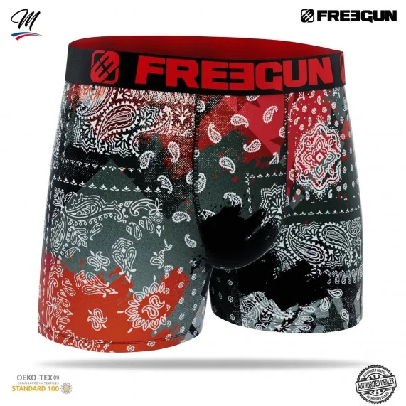 Boxer Homme Microfibre "Bandana" (Boxers Homme) Freegun chez FrenchMarket