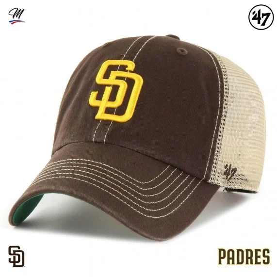 Casquette MLB San Diego Padres Trawler "Clean Up Vintage" (Casquettes) '47 Brand chez FrenchMarket