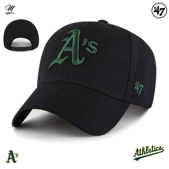 Casquette MLB Oakland Athletics MVP Snapback Noir (Casquettes) '47 Brand chez FrenchMarket