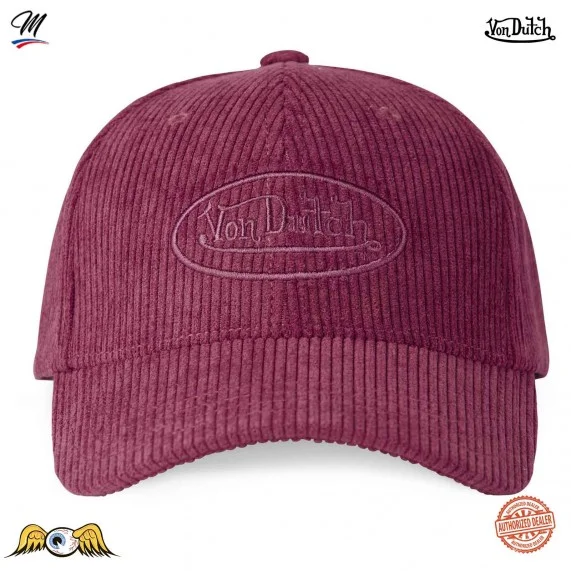 Casquette Baseball Velours Cotelé Brodée (Casquettes) Von Dutch chez FrenchMarket