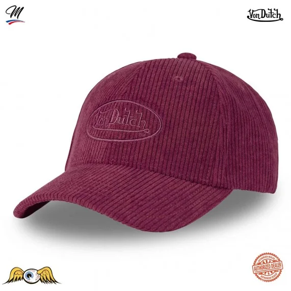 Casquette Baseball Velours Cotelé Brodée (Casquettes) Von Dutch chez FrenchMarket