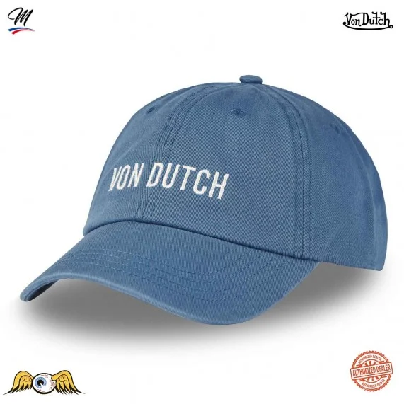 Cappellino Dad Cap morbido ricamato bianco sporco (Cappellino) Von Dutch chez FrenchMarket