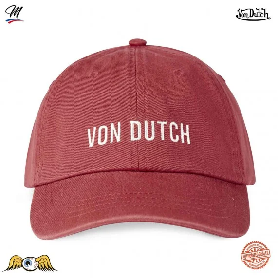 Cappellino Dad Cap morbido ricamato bianco sporco (Cappellino) Von Dutch chez FrenchMarket