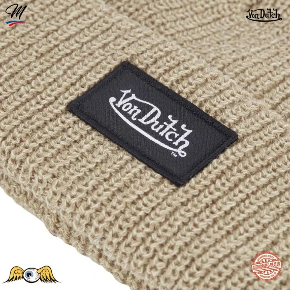 Bonnet en côtes Anglaises avec étiquettes tissée (Caps) Von Dutch chez FrenchMarket