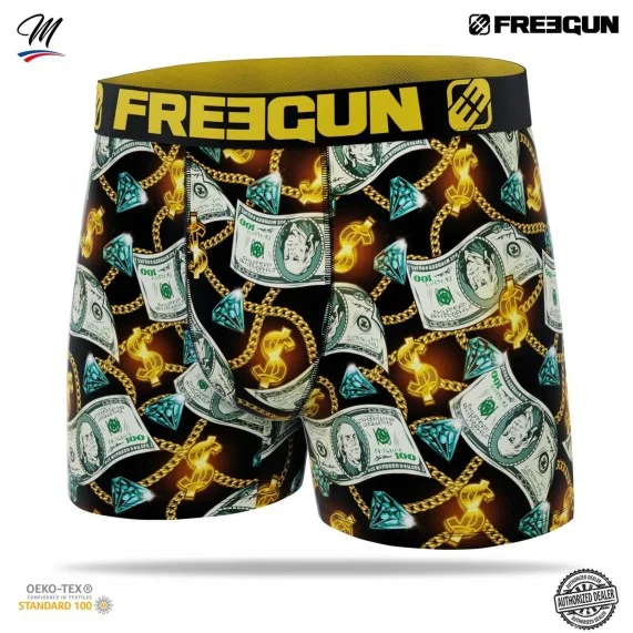 4er-Pack Boxershorts für Männer Premuim Dollars (Boxershorts für Männer) Freegun auf FrenchMarket