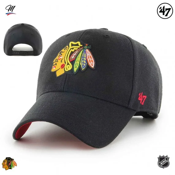 Cappellino NHL Chicago Blackhawks "Ballpark Snap MVP (Cappellino) '47 Brand chez FrenchMarket