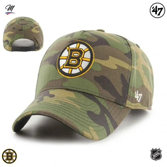 Casquette NHL Boston Bruins "Grove Snapback MVP Camo" (Casquettes) '47 Brand chez FrenchMarket