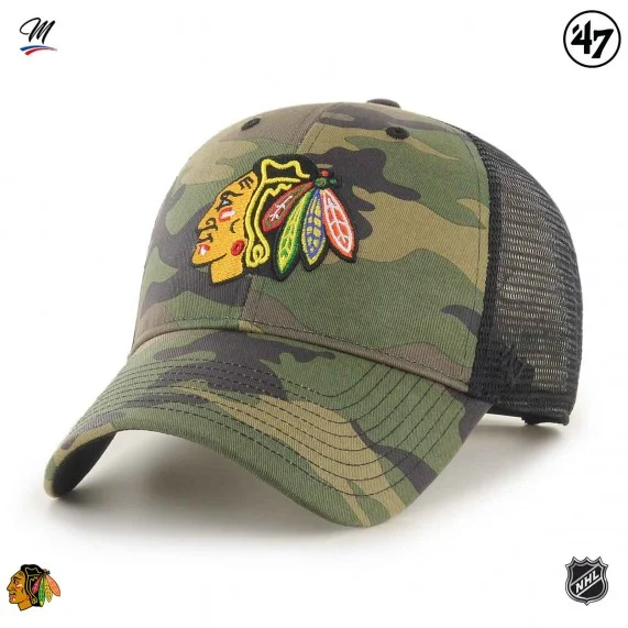 Casquette NHL Chicago Blackhawks "Branson Camo MVP" (Casquettes) '47 Brand chez FrenchMarket