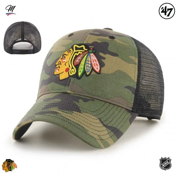 Casquette NHL Chicago Blackhawks "Branson Camo MVP" (Casquettes) '47 Brand chez FrenchMarket