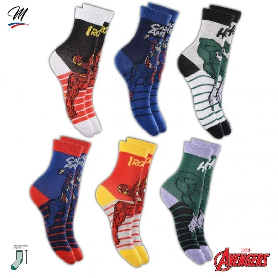 6 Pares de Calcetines MARVEL Avengers Niño (Fantasías) French Market chez FrenchMarket