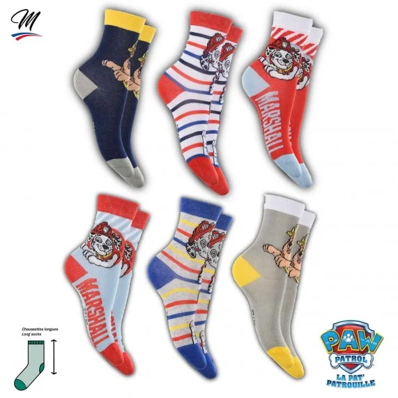 Lot de 6 Paires de Chaussettes Garçon La Pat' Patrouille (Fantaisies) French Market chez FrenchMarket