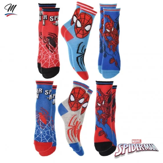 6 paia di calzini da ragazzo di MARVEL Spider-Man (Fantasie) French Market chez FrenchMarket