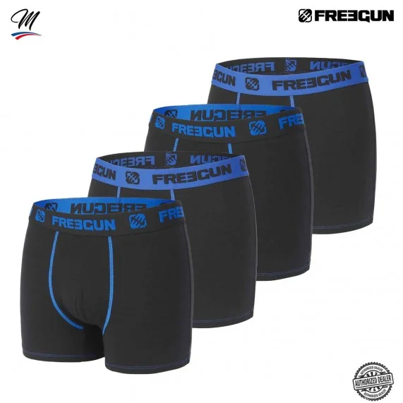 Juego de 4 bóxers de algodón de primera calidad para hombre (Calzoncillos para hombre) Freegun chez FrenchMarket