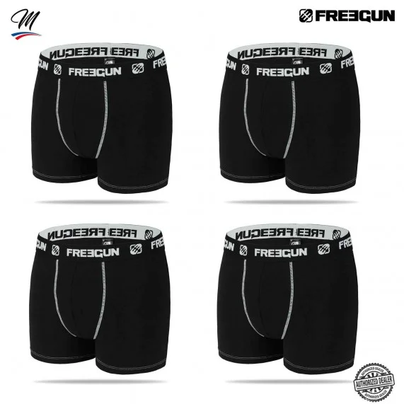 Set van 4 heren boxers van premium katoen (Herenboxershorts) Freegun chez FrenchMarket