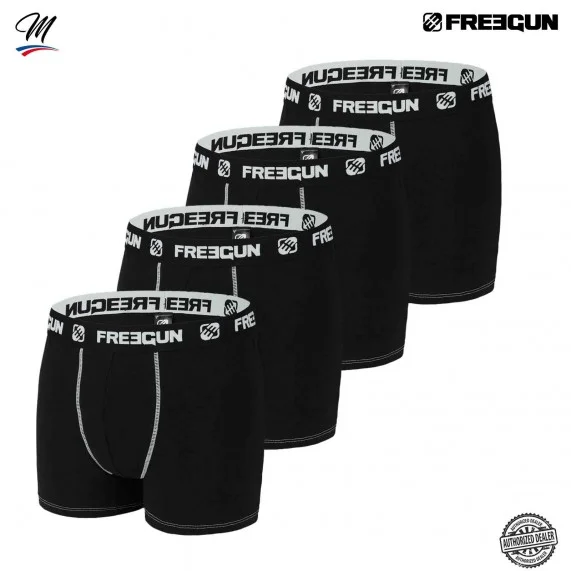 Set van 4 heren boxers van premium katoen (Herenboxershorts) Freegun chez FrenchMarket