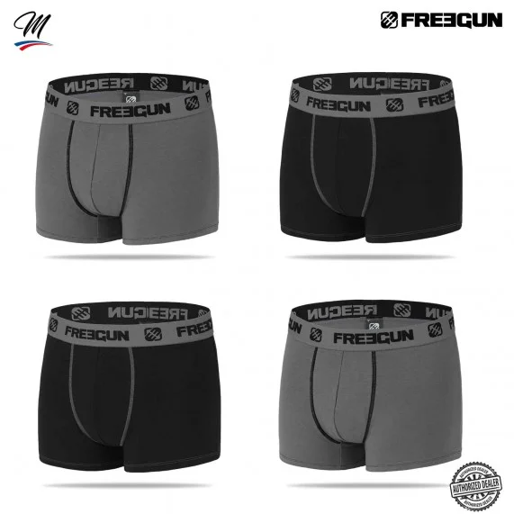 Set van 4 heren boxers van premium katoen (Herenboxershorts) Freegun chez FrenchMarket