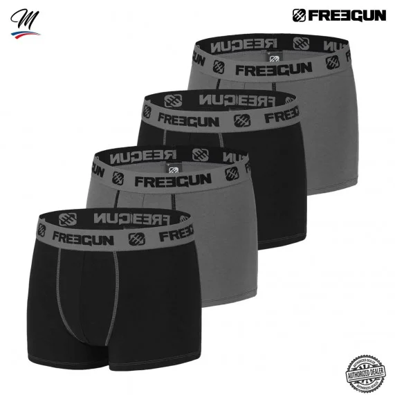 Set van 4 heren boxers van premium katoen (Herenboxershorts) Freegun chez FrenchMarket