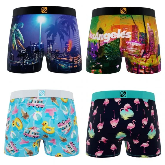 Set di 4 boxer premium per ragazzi "Summer Beach (Boxer da ragazzo) Freegun chez FrenchMarket