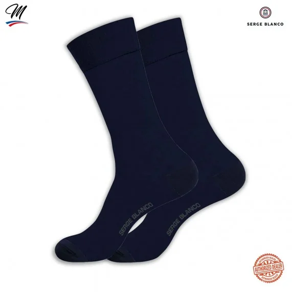 Lot de 3 paires de Chaussettes Homme en Coton "Rugby Rayures" (Chaussettes fantaisies) Serge Blanco chez FrenchMarket