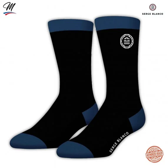 Set of 3 Pairs of Men's Cotton "Rugby 15" Socks (Fancy socks) Serge Blanco on FrenchMarket