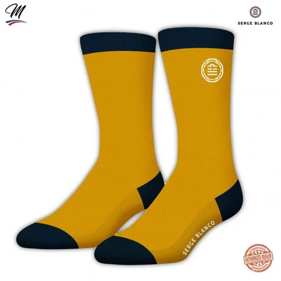 Set of 3 Pairs of Men's Cotton "Rugby 15" Socks (Fancy socks) Serge Blanco on FrenchMarket