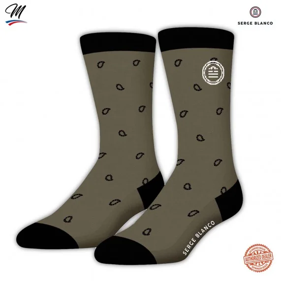 3 Paar "Rugby 15" Herrensocken aus Baumwolle (Fancy) Serge Blanco auf FrenchMarket