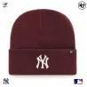 Bonnet MLB New York Yankees Haymaker "Bordeaux" (Bonnets) '47 Brand chez FrenchMarket