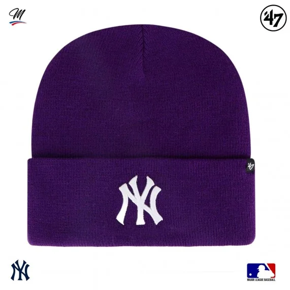 MLB New York Yankees Haymaker Beanie Morado (Gorros) '47 Brand chez FrenchMarket