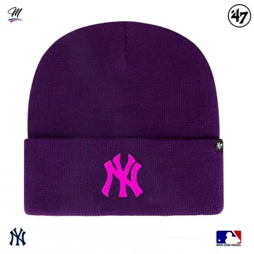 MLB New York Yankees Haymaker Beanie Viola (Berretto) '47 Brand chez FrenchMarket