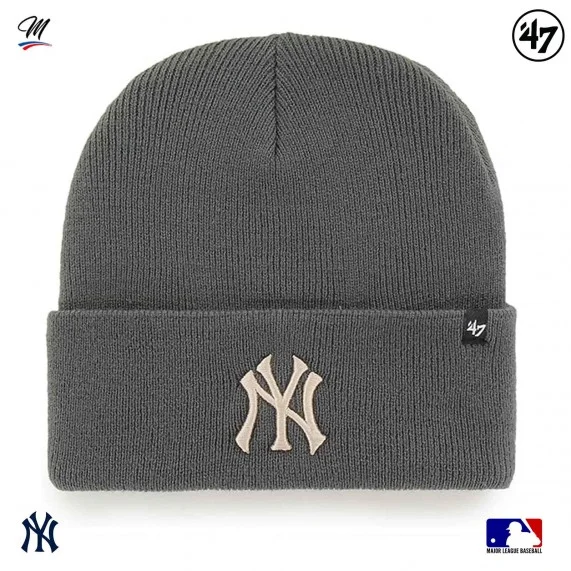 MLB New York Yankees Haymaker Beanie Grigio (Berretto) '47 Brand chez FrenchMarket