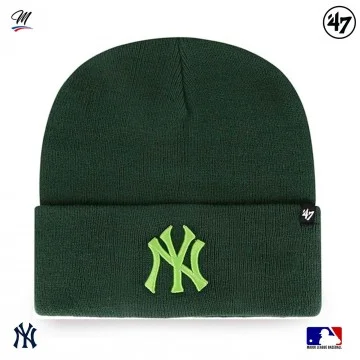 Bonnet MLB New York Yankees Haymaker "Vert" (Bonnets) '47 Brand chez FrenchMarket