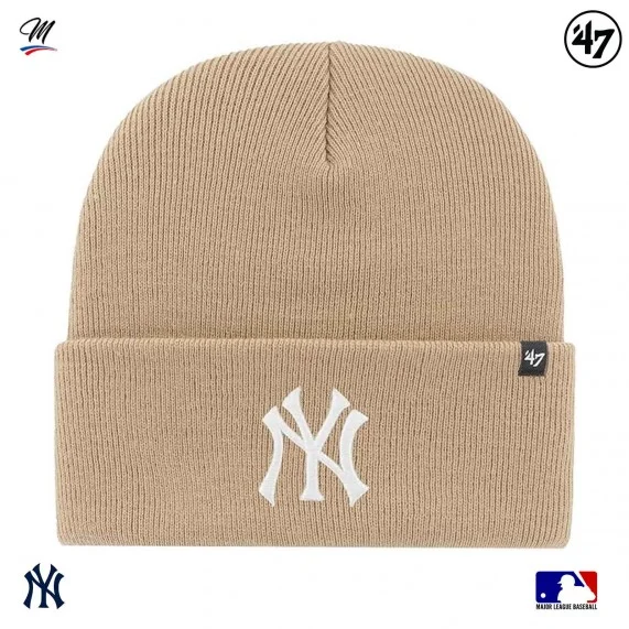 Bonnet MLB New York Yankees Haymaker "Beige" (Bonnets) '47 Brand chez FrenchMarket