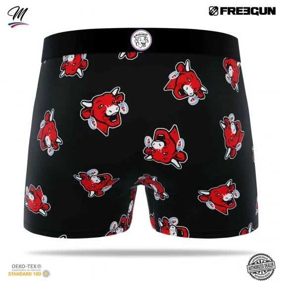 Boxer Homme Microfibre "La Vache qui rit" (Boxers Homme) Freegun chez FrenchMarket