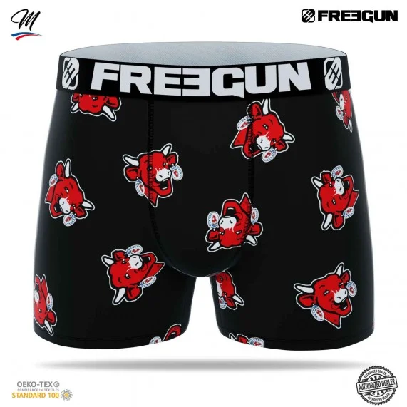 Boxer Homme Microfibre "La Vache qui rit" (Boxers Homme) Freegun chez FrenchMarket