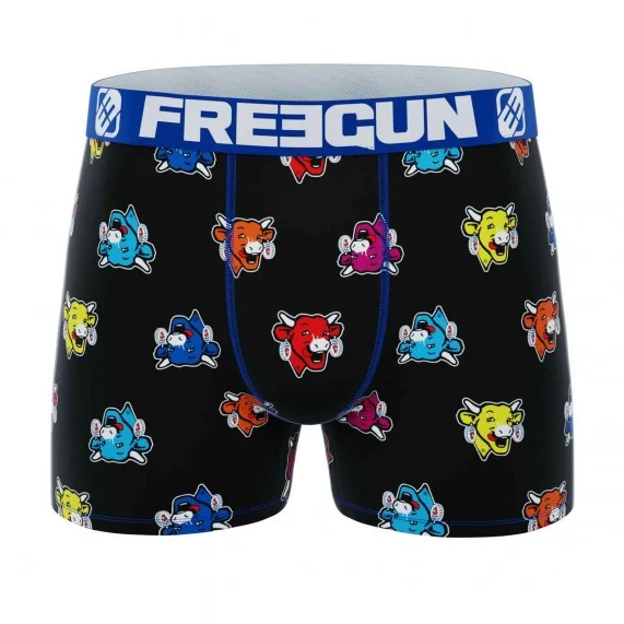 Boxer Homme Microfibre "La Vache qui rit" (Boxers Homme) Freegun chez FrenchMarket