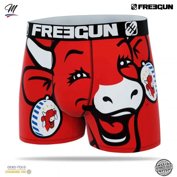 Boxershorts Mann Mikrofaser "Die lachende Kuh" (Boxershorts) Freegun auf FrenchMarket