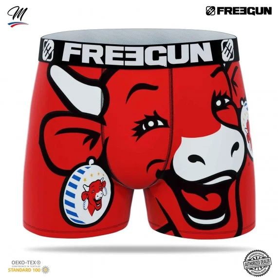 Boxer Homme Microfibre "La Vache qui rit" (Boxers Homme) Freegun chez FrenchMarket