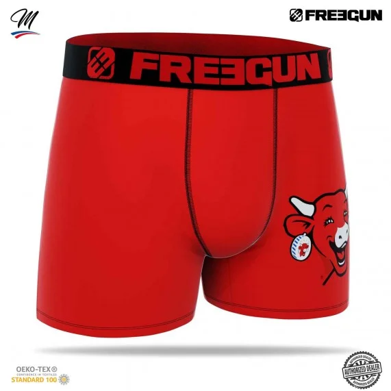 Boxershorts Mann Mikrofaser "Die lachende Kuh" (Boxershorts) Freegun auf FrenchMarket