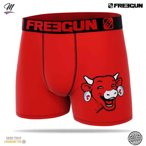 Boxer Homme Microfibre "La Vache qui rit" (Boxers Homme) Freegun chez FrenchMarket