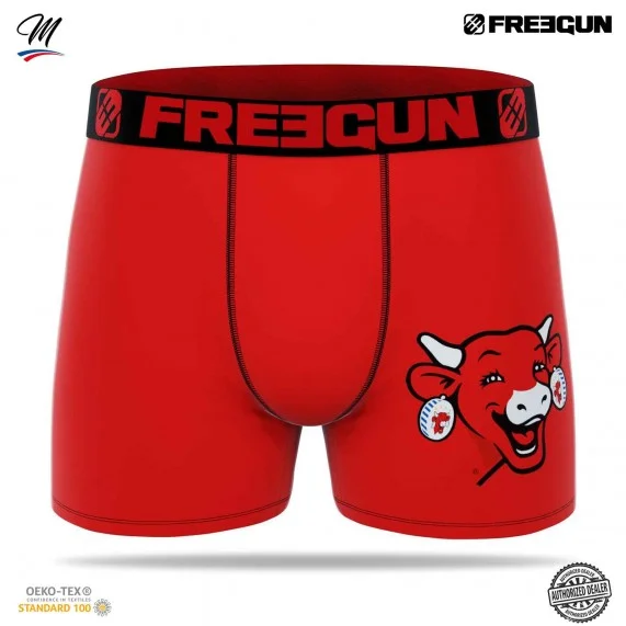 Boxer Homme Microfibre "La Vache qui rit" (Boxers Homme) Freegun chez FrenchMarket