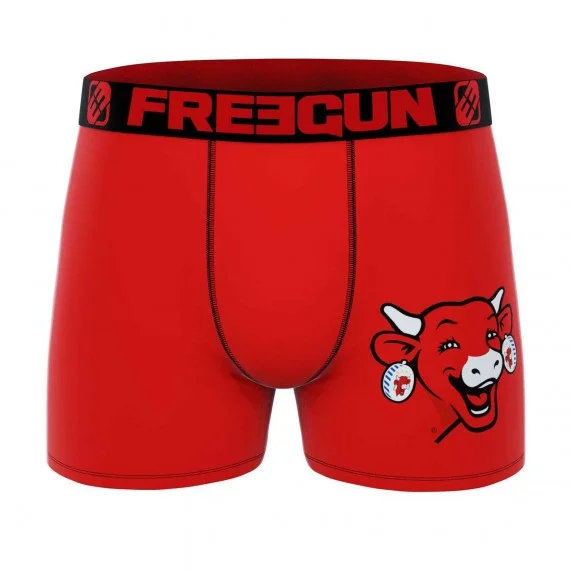 Boxer Homme Microfibre "La Vache qui rit" (Boxers Homme) Freegun chez FrenchMarket