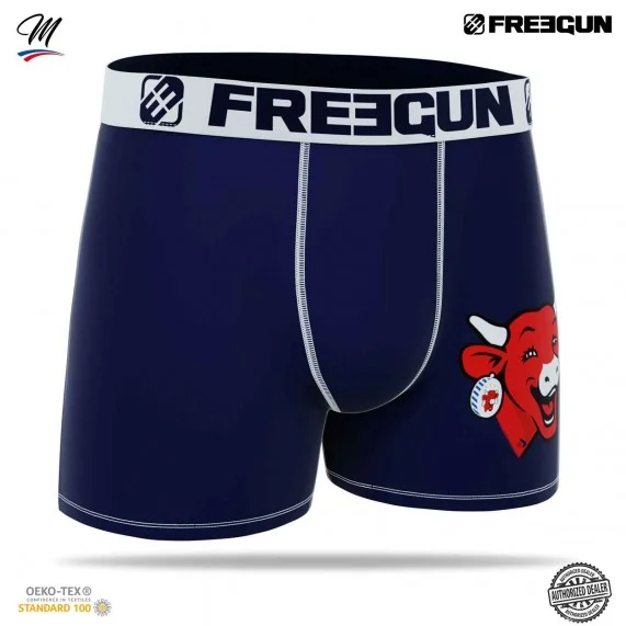 Boxer Homme Microfibre "La Vache qui rit" (Boxers Homme) Freegun chez FrenchMarket