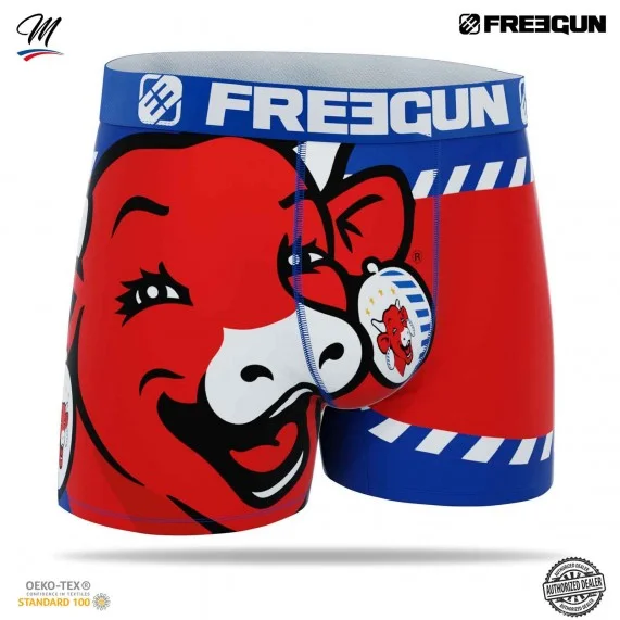 Boxershorts Mann Mikrofaser "Die lachende Kuh" (Boxershorts) Freegun auf FrenchMarket