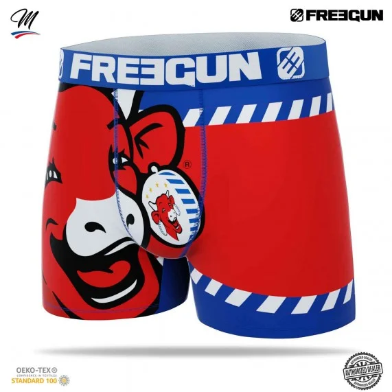 Boxer Homme Microfibre "La Vache qui rit" (Boxers Homme) Freegun chez FrenchMarket