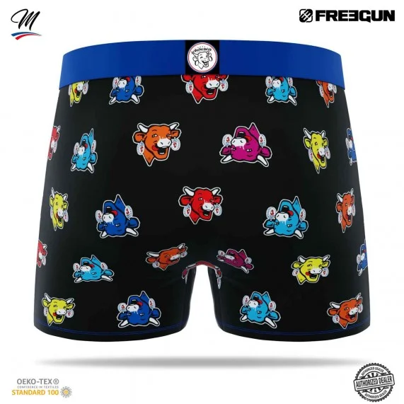 Boxer Homme Microfibre "La Vache qui rit" (Boxers Homme) Freegun chez FrenchMarket